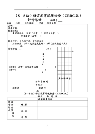 儿科s-s评估量表