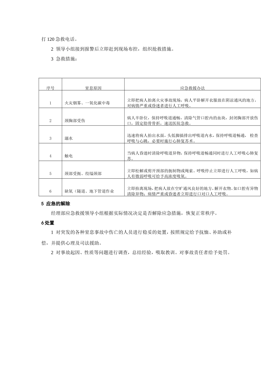 窒息事故应急预案_第2页