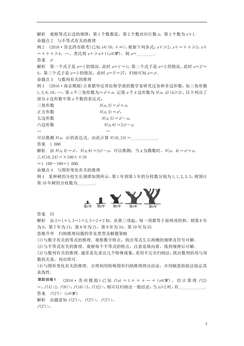 （江苏专用）高考数学大一轮复习 第十三章 推理与证明、算法、复数 13.1 合情推理与演绎推理教师用书 理 苏教版-苏教版高三全册数学试题_第3页