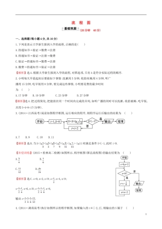高中数学 第四章 框图 4.1 流程图课时提升作业2 新人教A版选修1-2-新人教A版高二选修1-2数学试题
