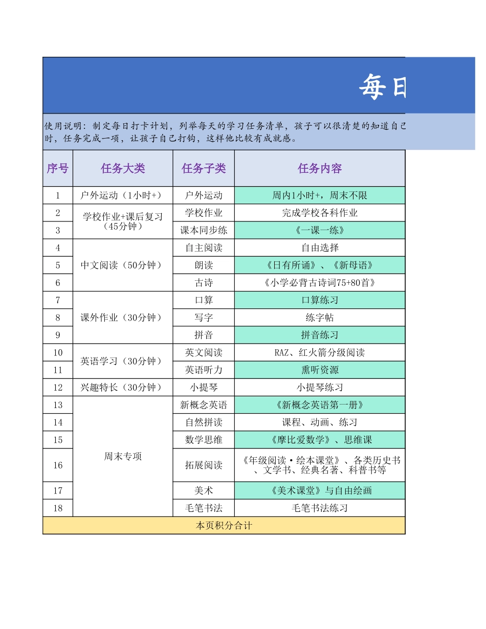 学习打卡积分激励方案_第1页