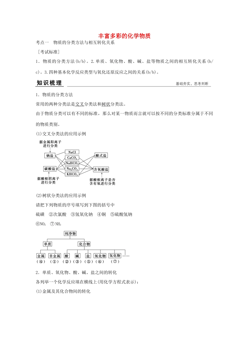 浙江省高考化学总复习 专题1 化学家眼中的物质世界（选考部分，B版）苏教版-苏教版高三全册化学试题_第1页