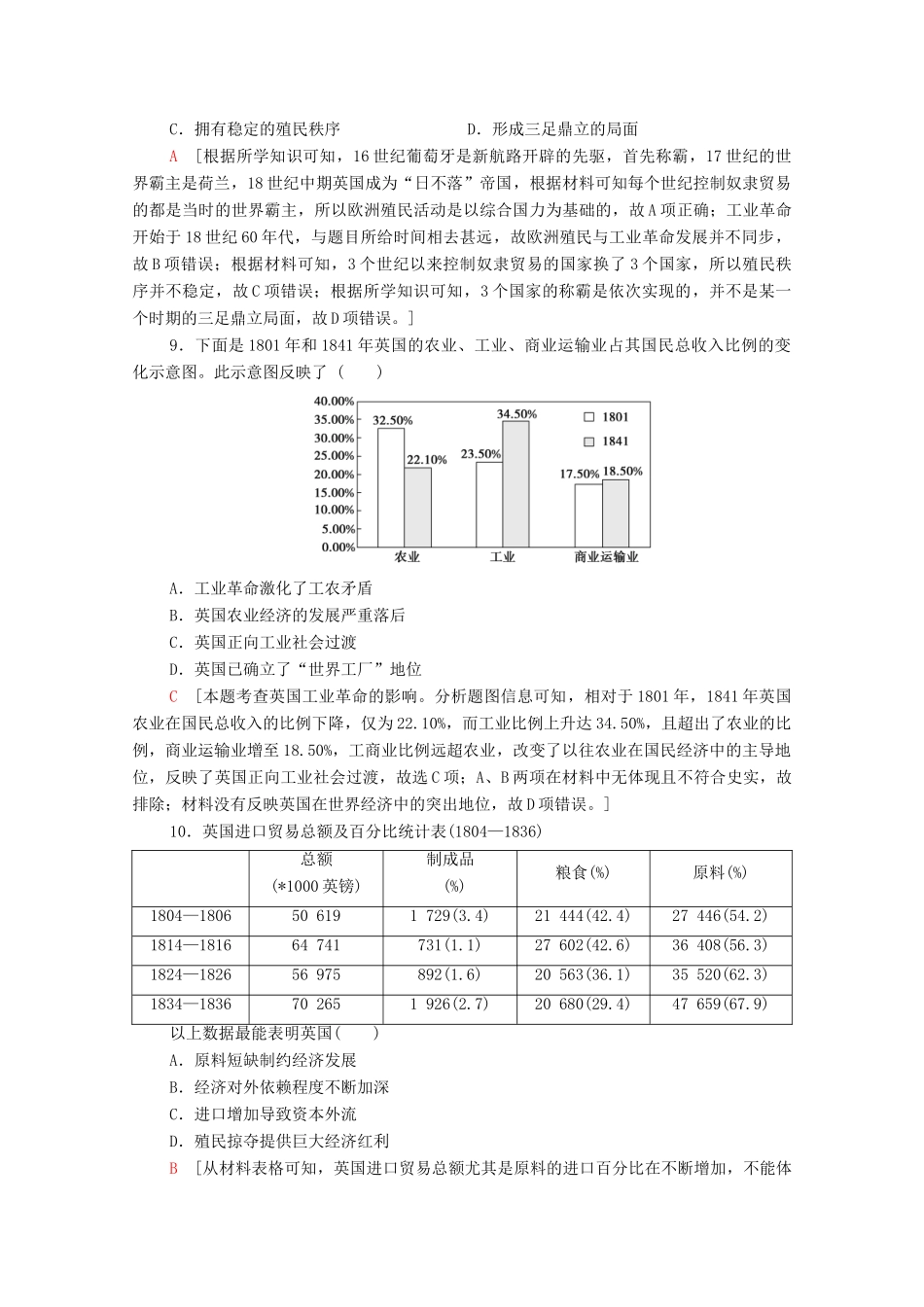 高中历史 阶段综合测评2（含解析）岳麓版必修2-岳麓版高一必修2历史试题_第3页