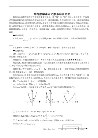 高考数学难点之数形结合思想