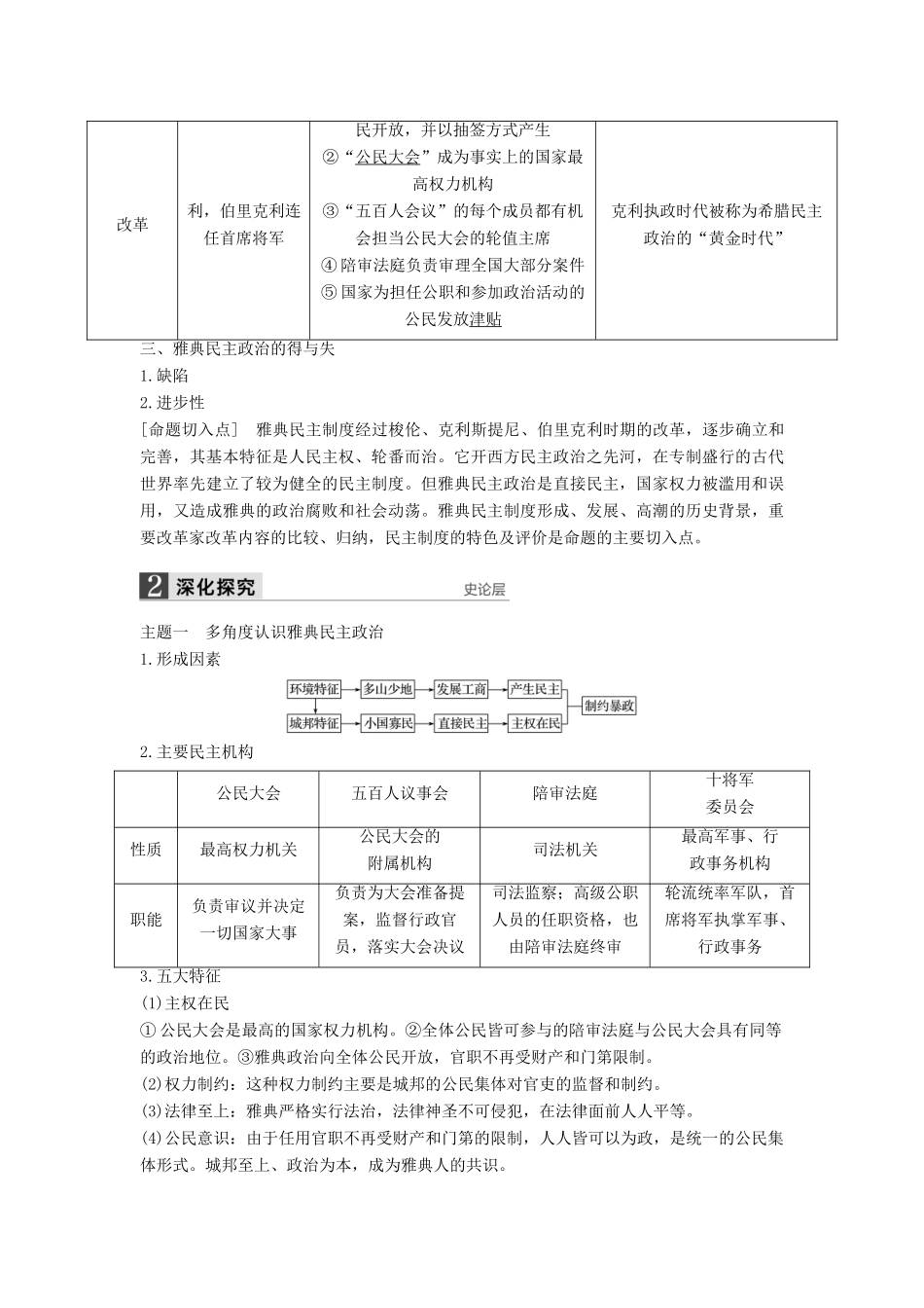 （通史版）高考历史一轮复习 专题五 古代希腊、罗马的政治及人文精神的起源讲义-人教版高三全册历史试题_第2页