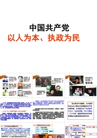 高中政治：3.6.2《中国共产党：以人为本 执政为民》课件（1）新人教版必修2