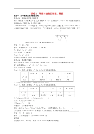 （江苏专用）高考数学一轮复习 第三章 导数及其应用 3.2 导数的应用 课时2 导数与函数的极值、最值 理-人教版高三全册数学试题