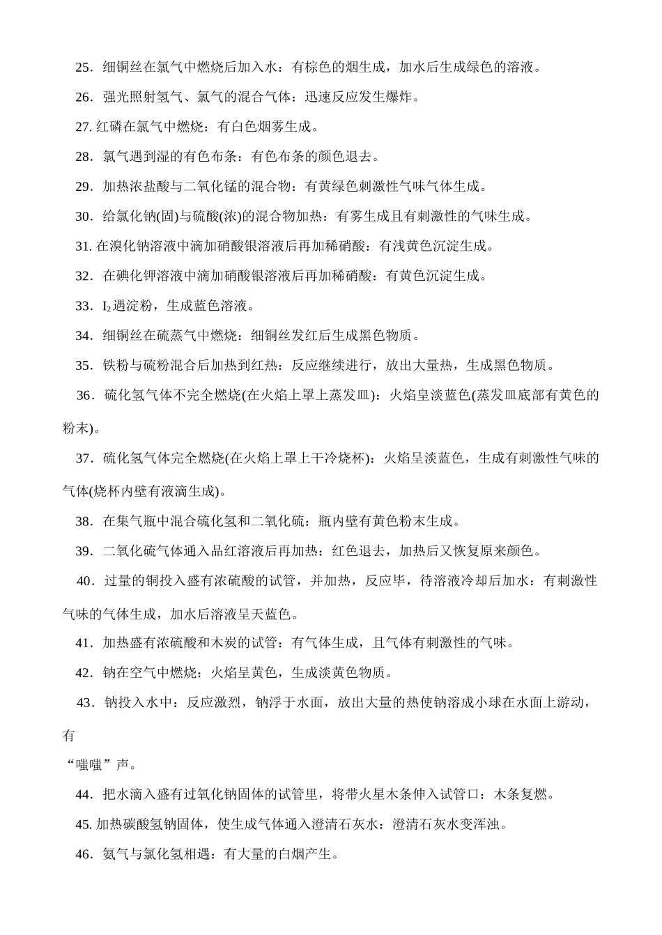 主要实验操作和实验现象集锦_第2页