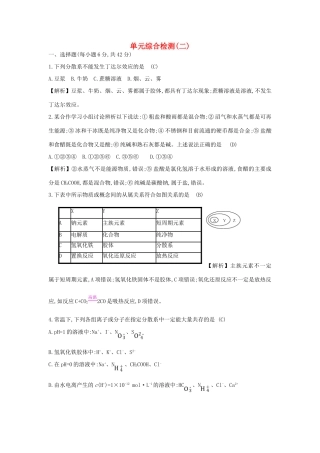 广东省高考化学一轮复习 单元综合检测7-人教版高三全册化学试题