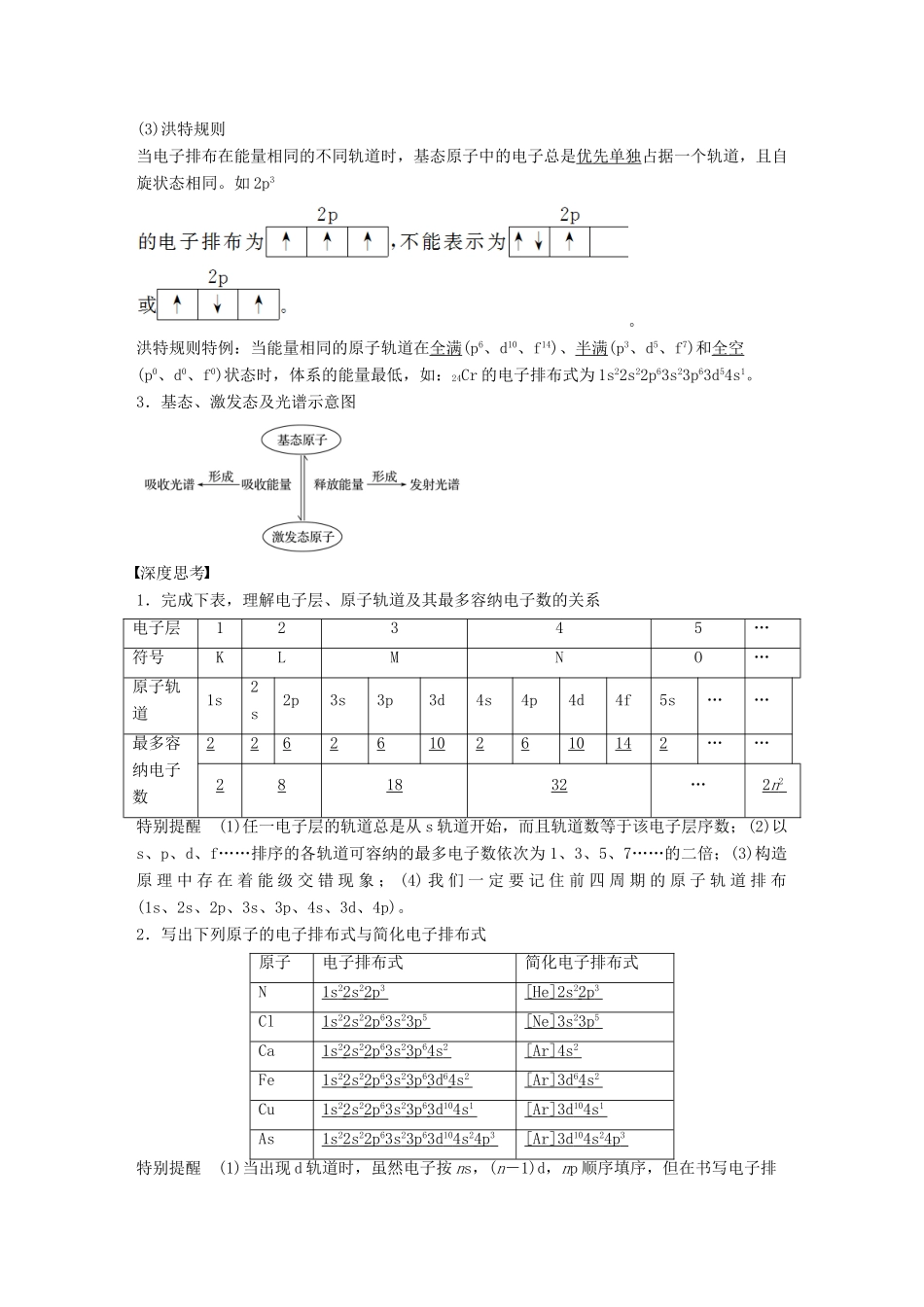全国高考化学一轮复习 专题十二 第1讲 原子结构与元素性质 苏教版-苏教版高三全册化学试题_第2页