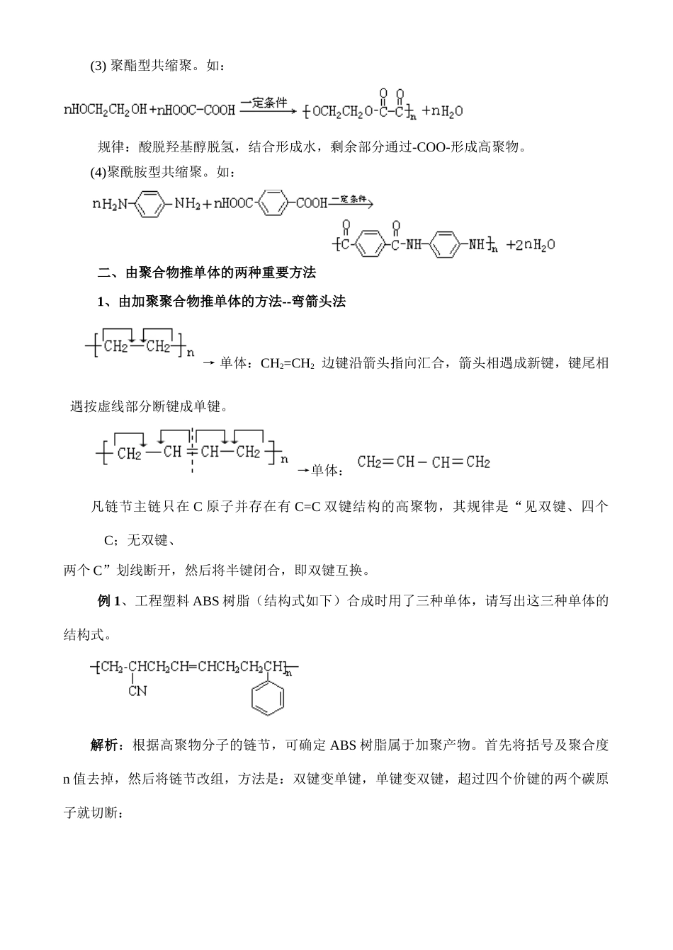 聚合反应规律及单体的推导方法_第2页
