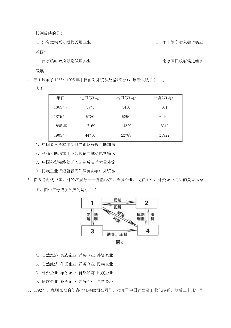 高一历史5月阶段性检测试题（必修）-人教版高一必修历史试题_第2页