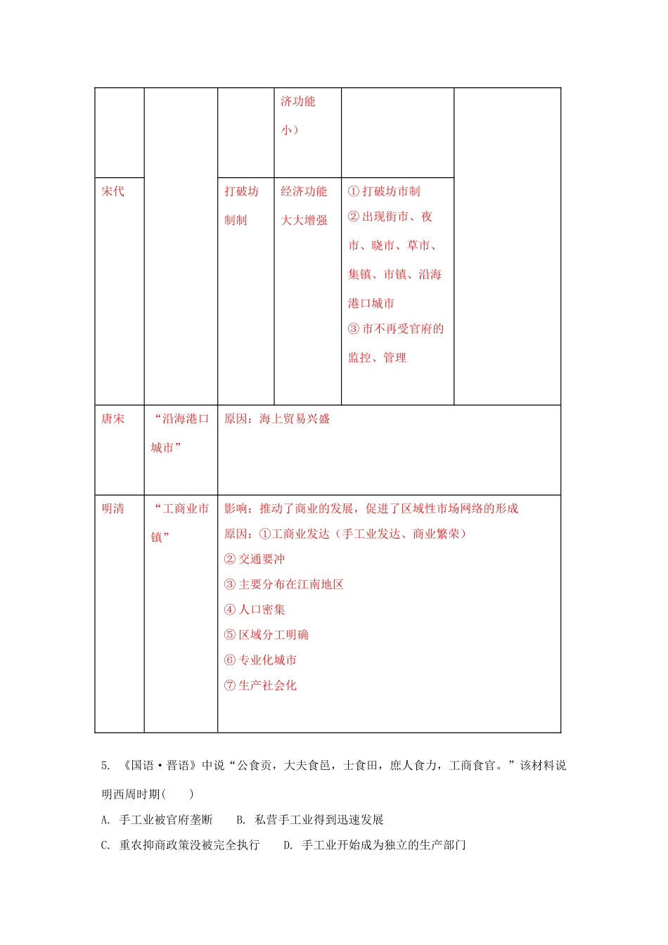 陕西省黄陵县高一历史下学期期末考试试题（重点班，含解析）-人教版高一全册历史试题_第3页