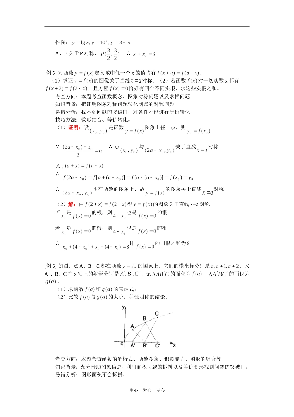 高二数学（文）第一轮复习：函数图象、反函数、抽象函数人教实验版（A）_第3页