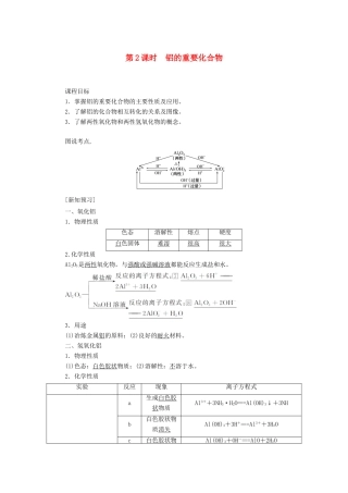高中化学 3.2.2 第2课时 铝的重要化合物讲义练习 新人教版必修1-新人教版高一必修1化学试题