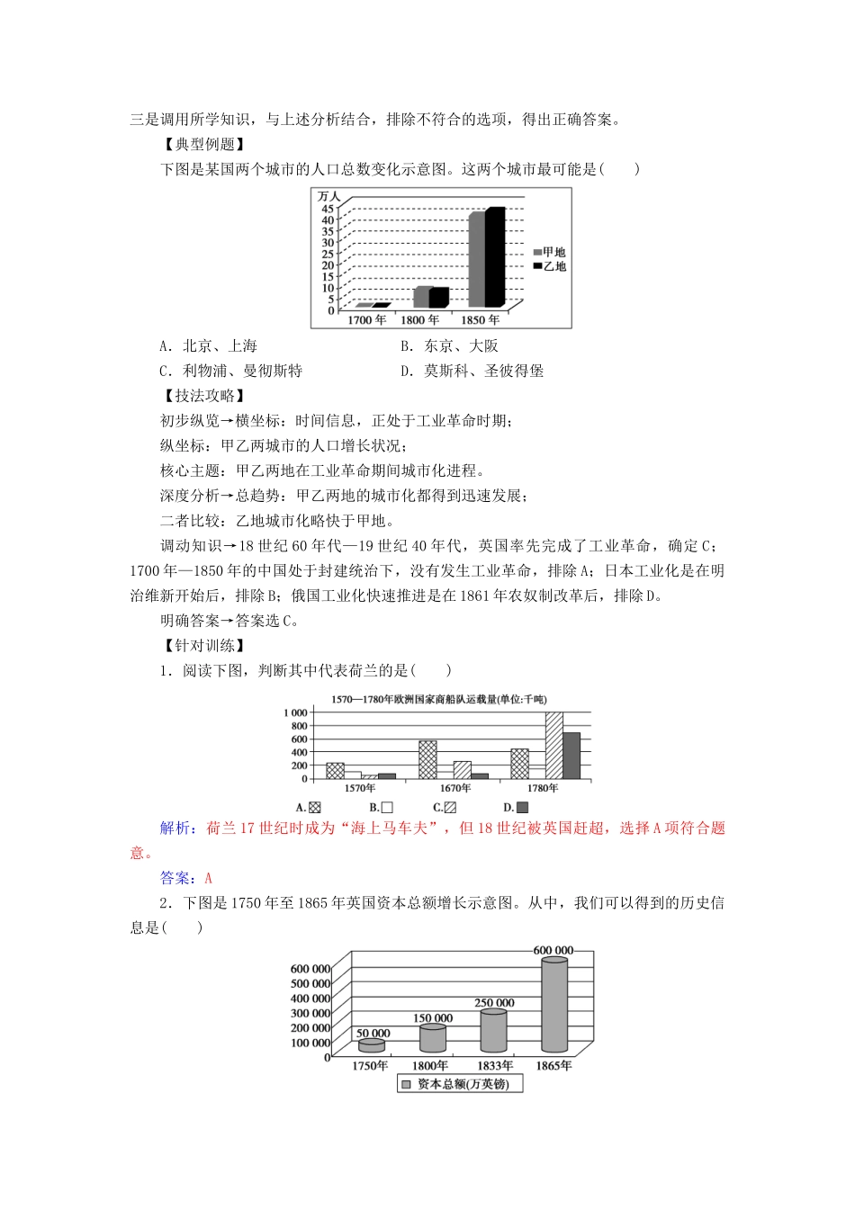 高中历史 单元整合二 新人教版必修2-新人教版高一必修2历史试题_第3页