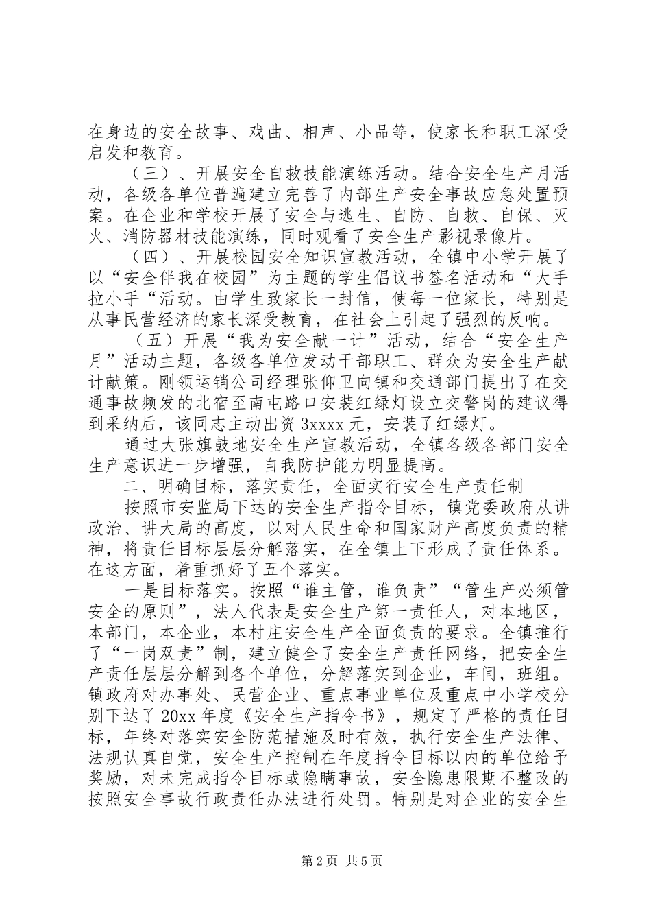 乡镇安全生产XX年终工作总结 _第2页