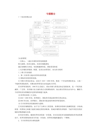 高中历史 专题整合（八）同步试题（含解析）人民版必修2-人民版高一必修2历史试题