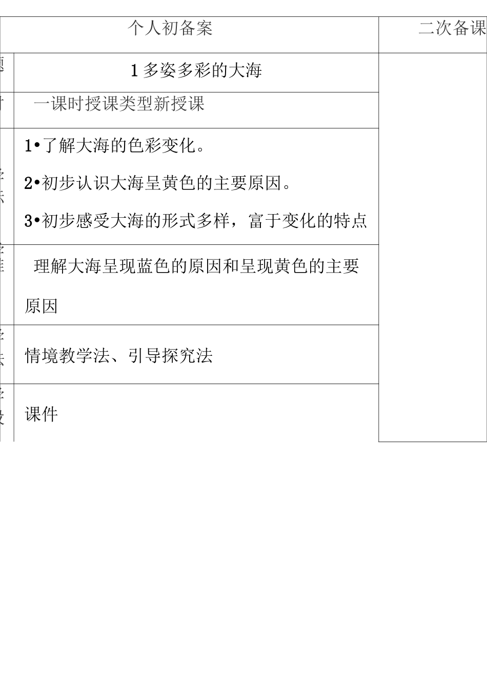 (完整版)一年级海洋教育教案_第1页