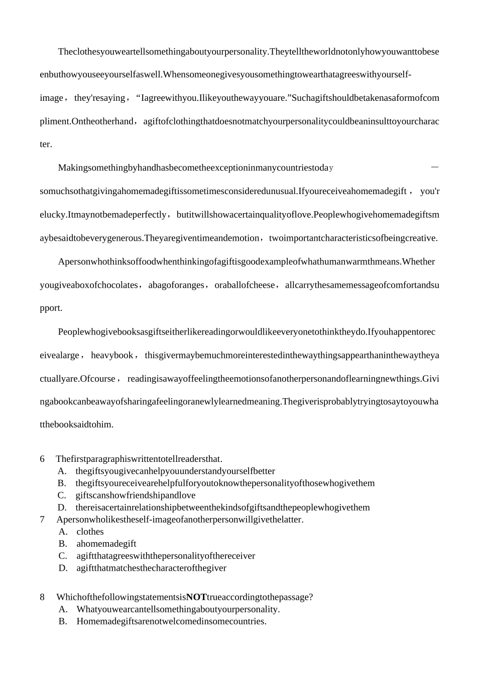 2021年南京审计学院大学英语分级考试试卷_第3页