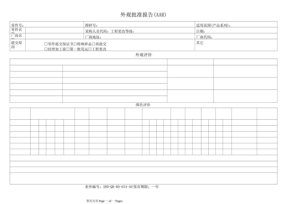 PPAP固定表格和提交清单_第3页
