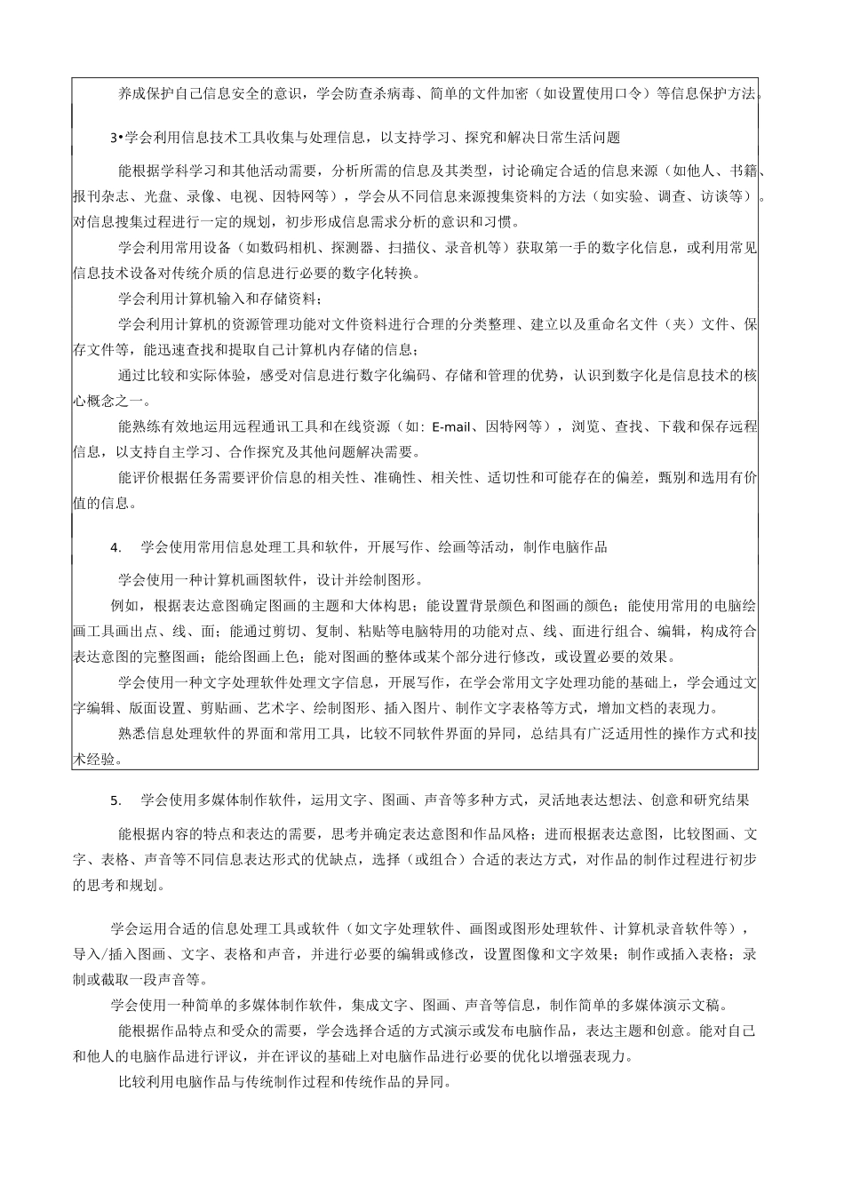 义务教育阶段信息技术课程指导纲要_第3页
