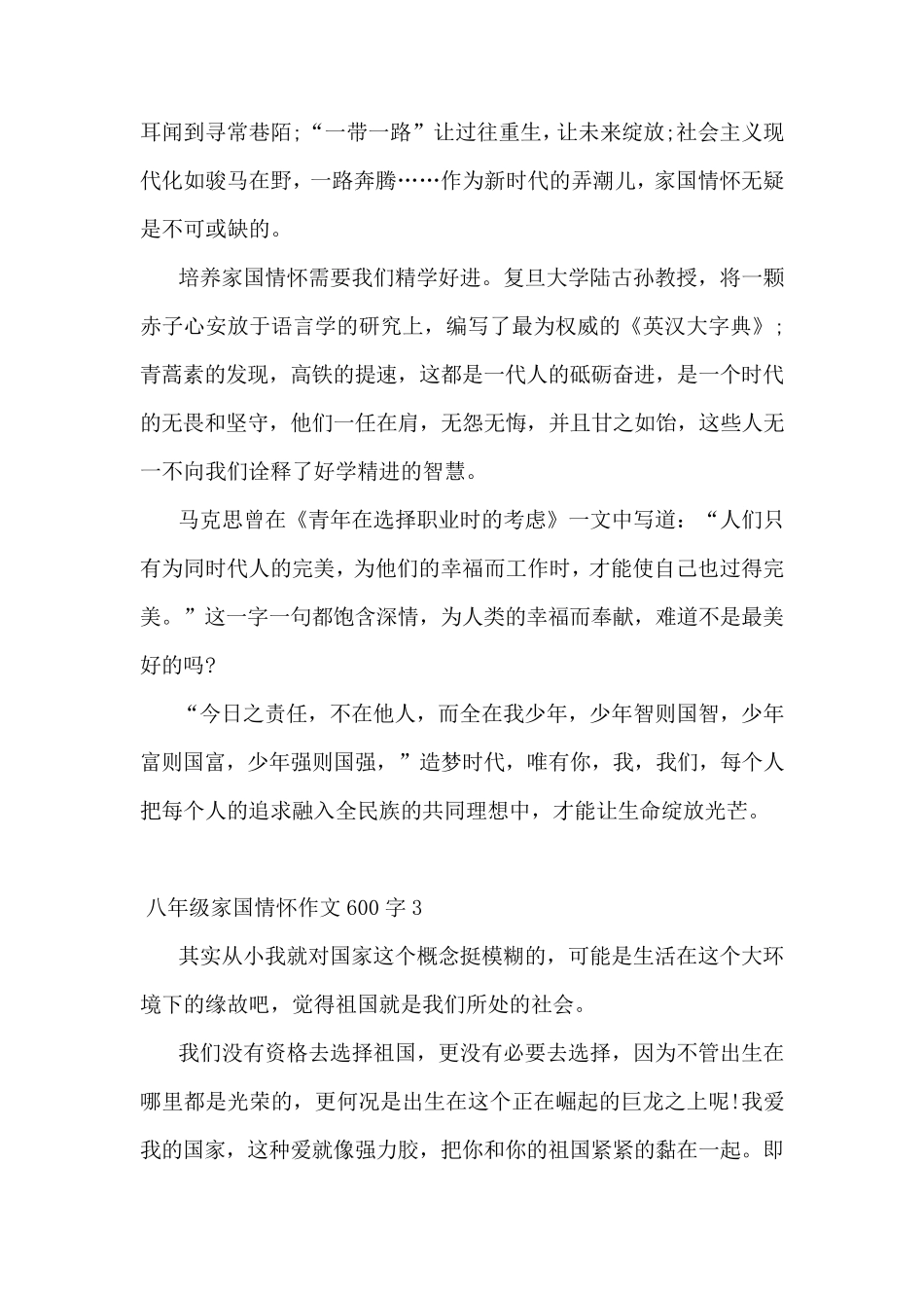 八年级家国情怀作文600字_第3页