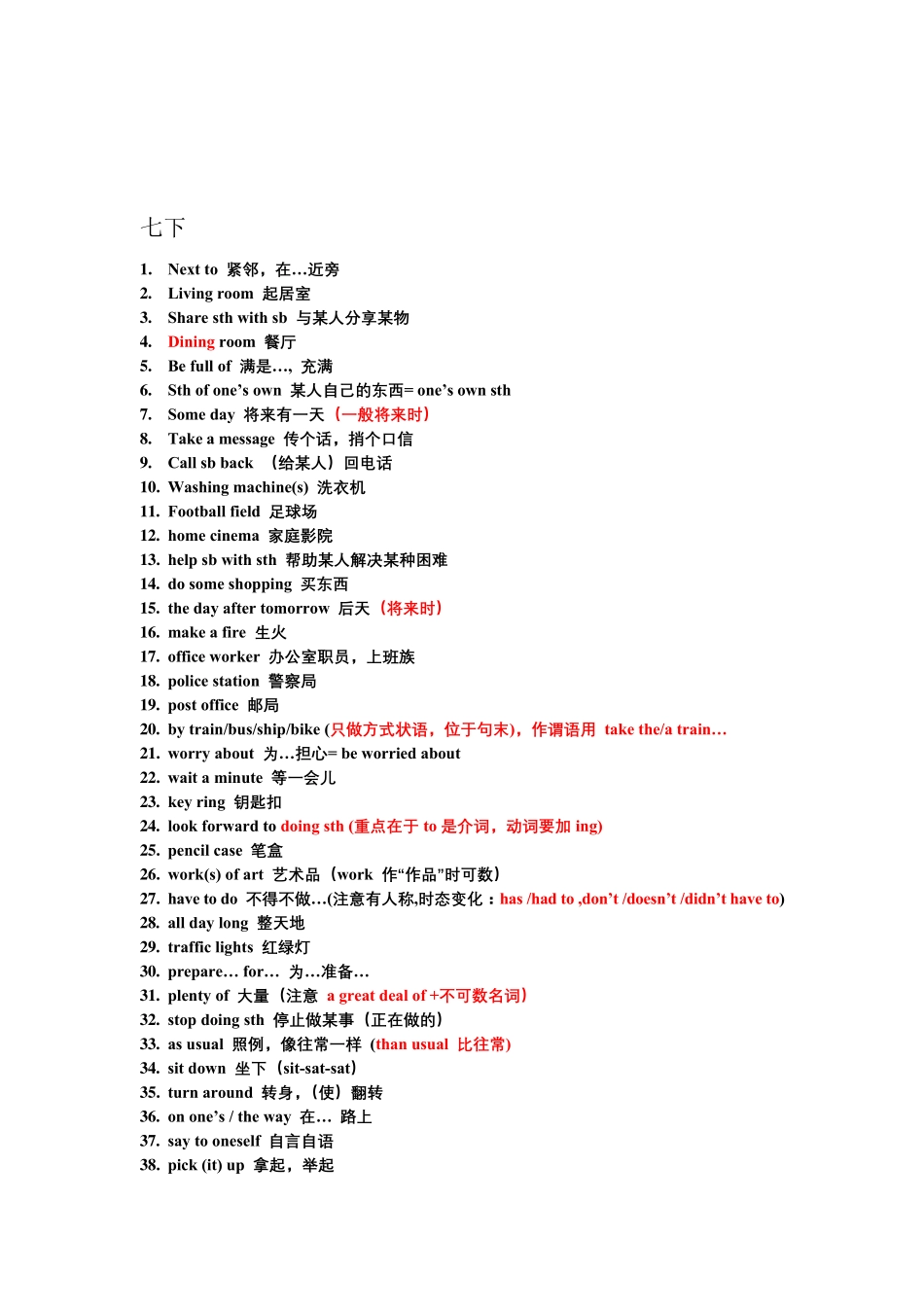 初中英语课本单词表中的四会短语_第3页