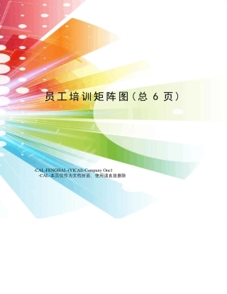 员工培训矩阵图