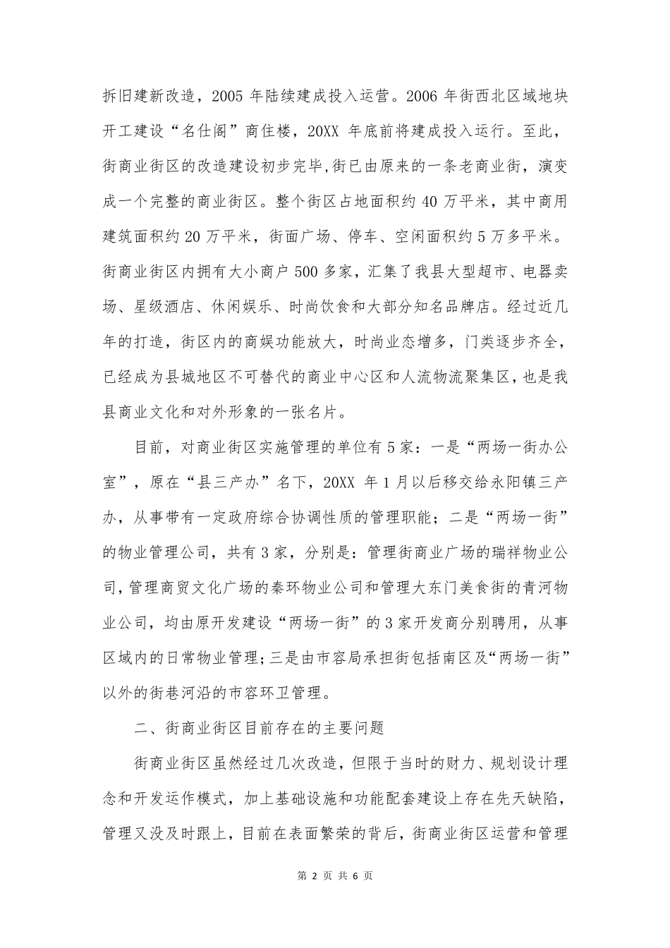 商业街区情况调研报告_第2页