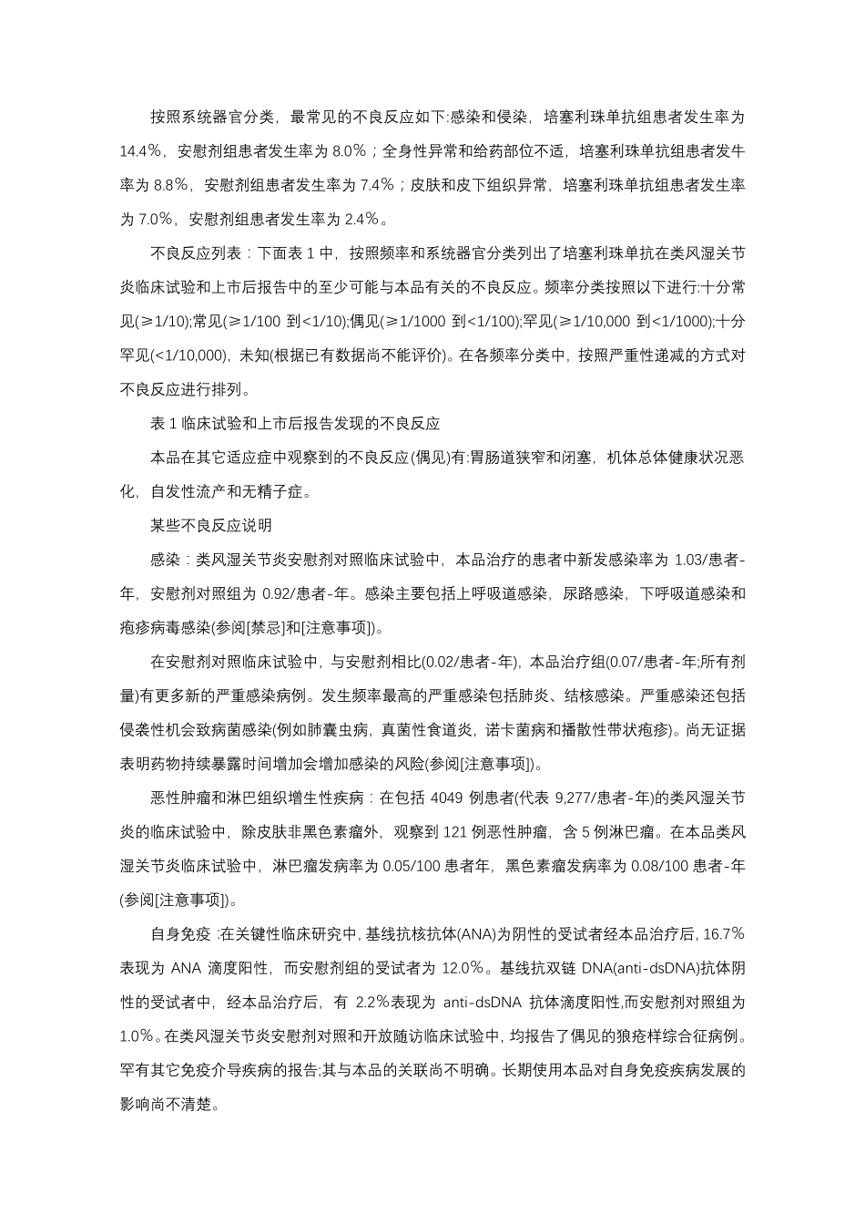 培塞利珠单抗注射液Certolizumab Pegol-详细说明书与重点_第3页