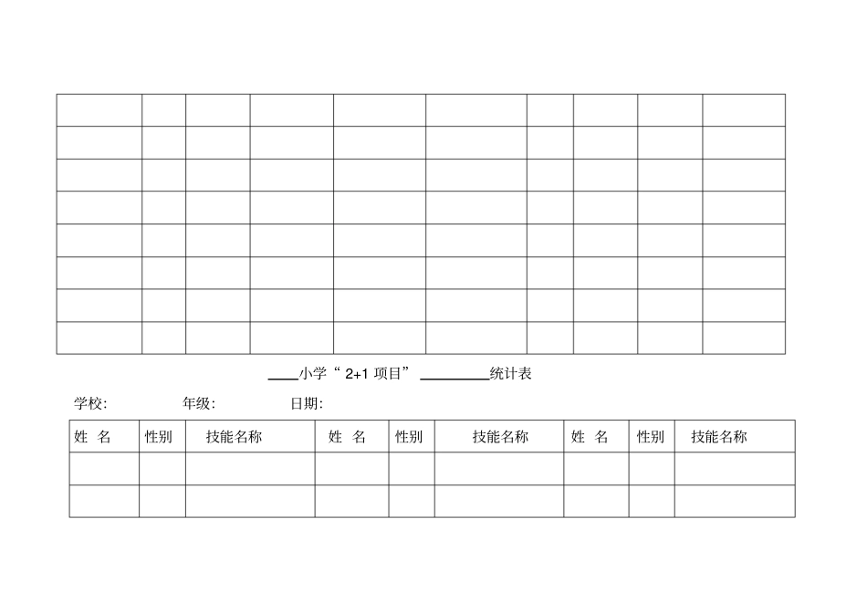 完整版,体育艺术2+1项目统计表_第2页