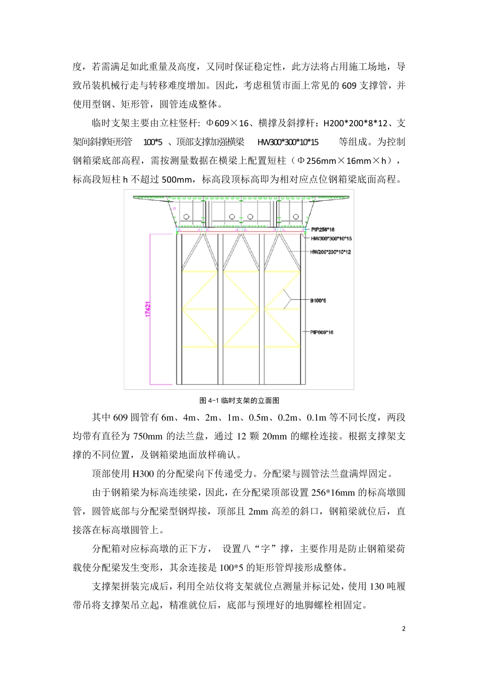 大跨度钢箱梁吊装重型工具支架施工工法_第2页