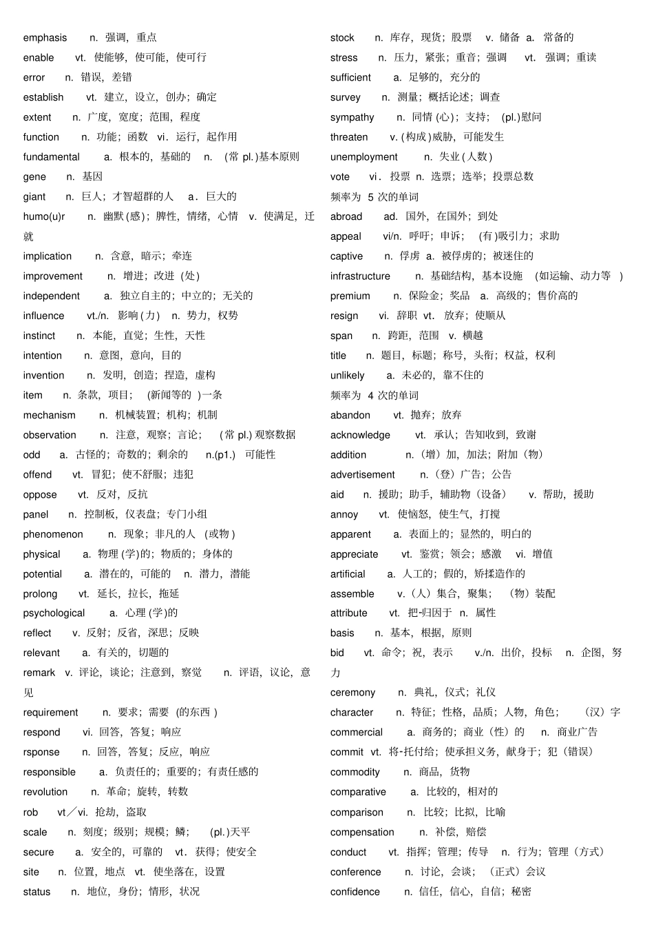 完整版,考研英语阅读高频词汇_第3页