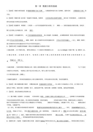 完整版11752管理数量方法与分析考点精编