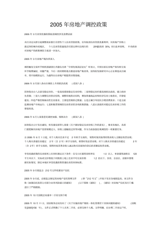 完整版2002013年房地产调控政策