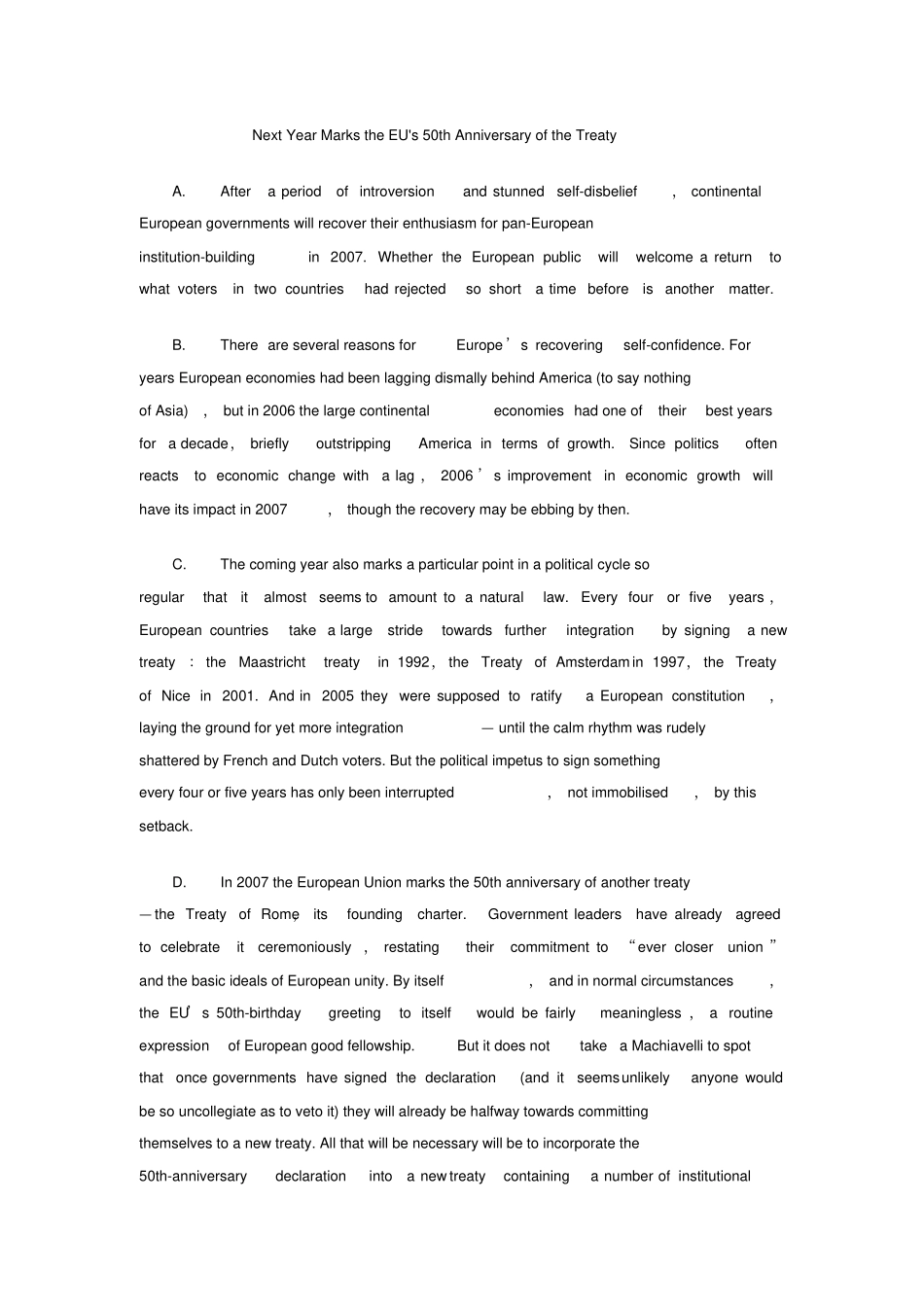 完整版2014年雅思阅读模拟试题及答案解析,推荐文档_第1页