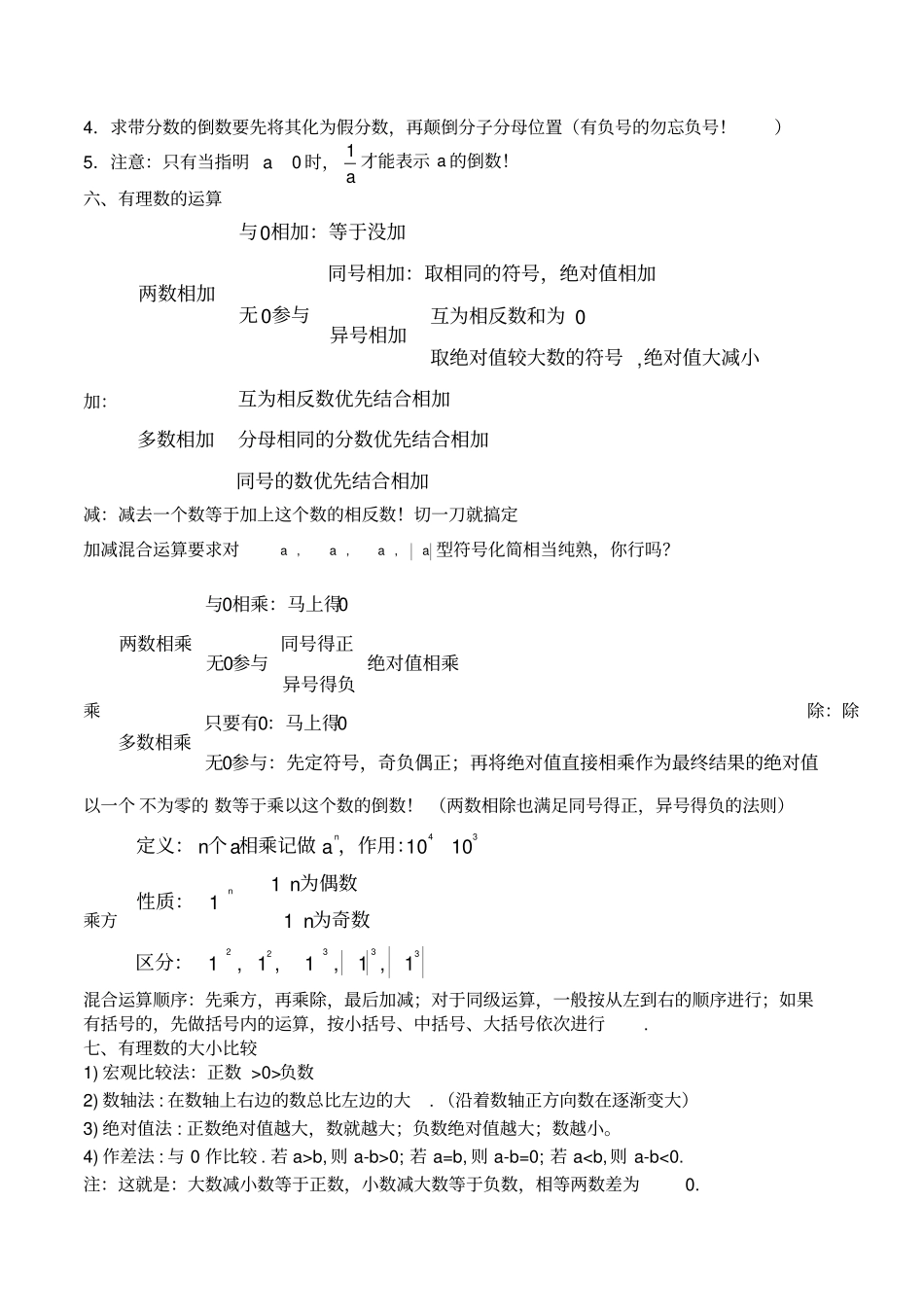 完整版2017人教版初一数学知识点大全,推荐文档_第2页