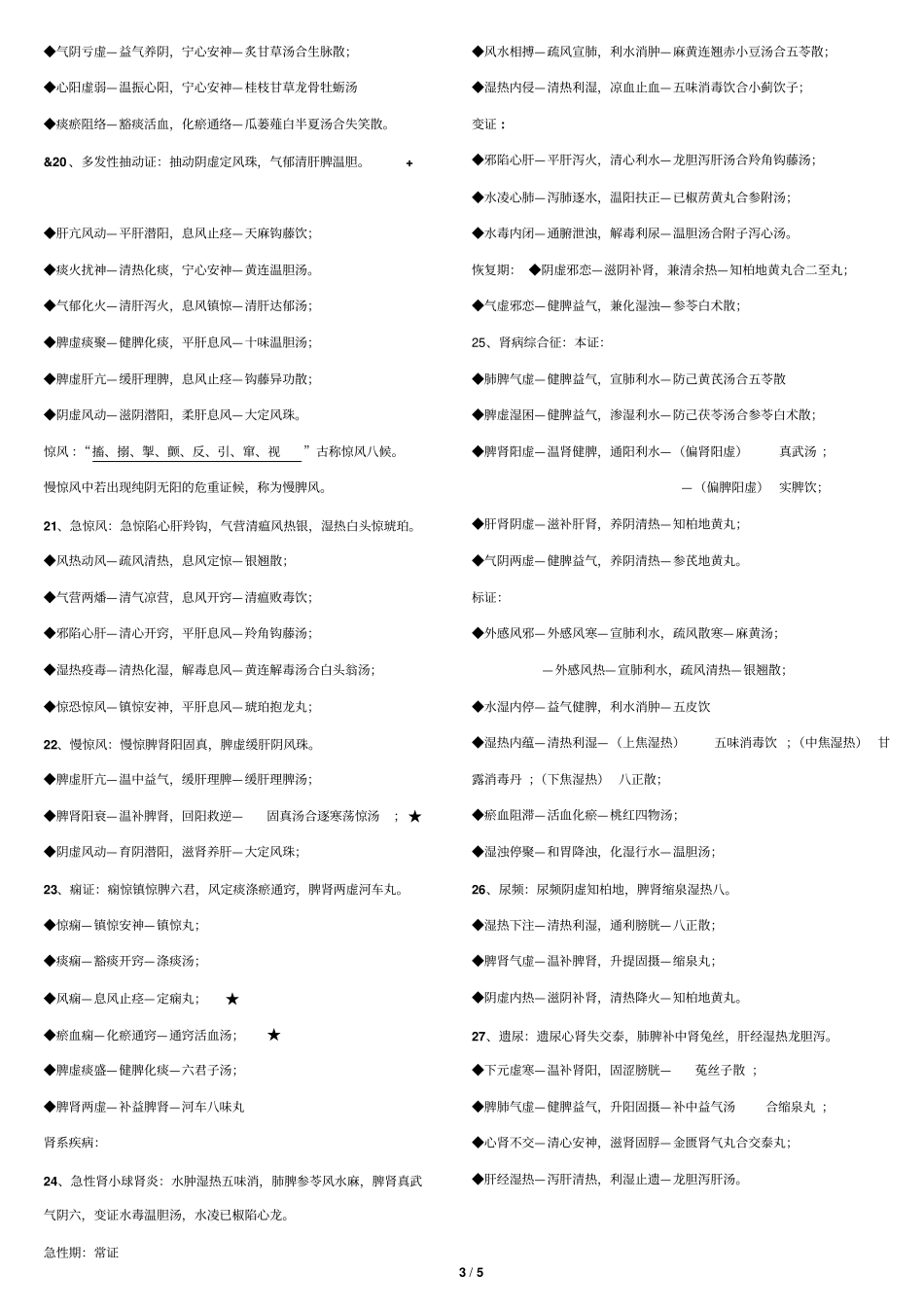 完整版2018中医儿科学笔记最新精华版_第3页