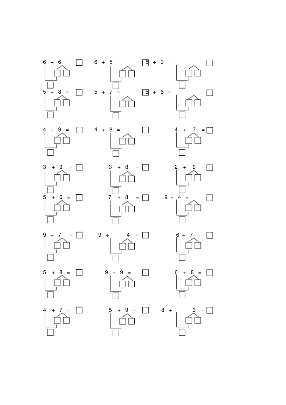 完整版20以内加法凑十法练习题_第2页