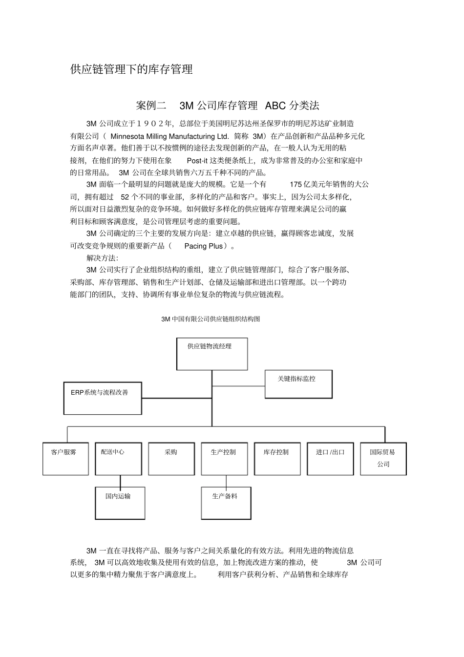 完整版3M公司库存管理ABC分类法_第1页