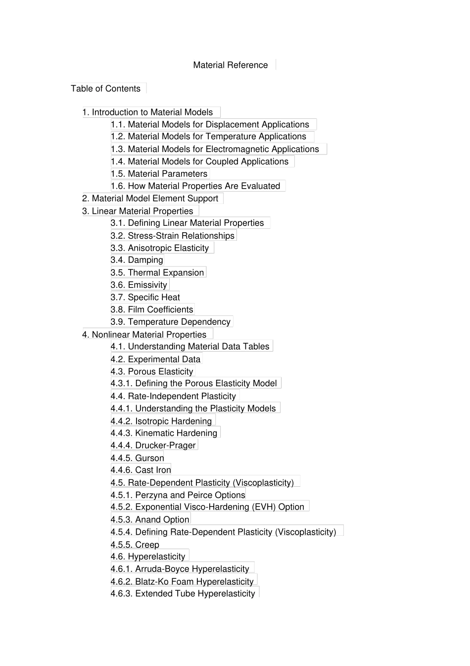 完整版ANSYS190帮助文件中材料参考MaterialReference_第1页