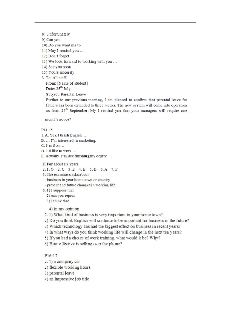 完整版BEC中级第三版学生用书答案_第2页