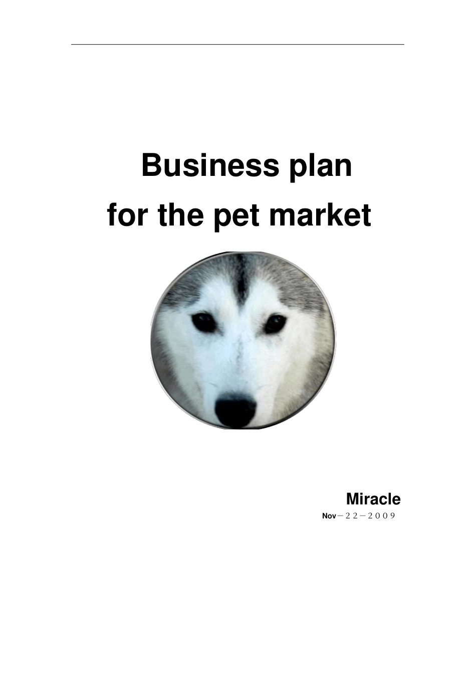 完整版Businessplan英文版商业计划书_第1页