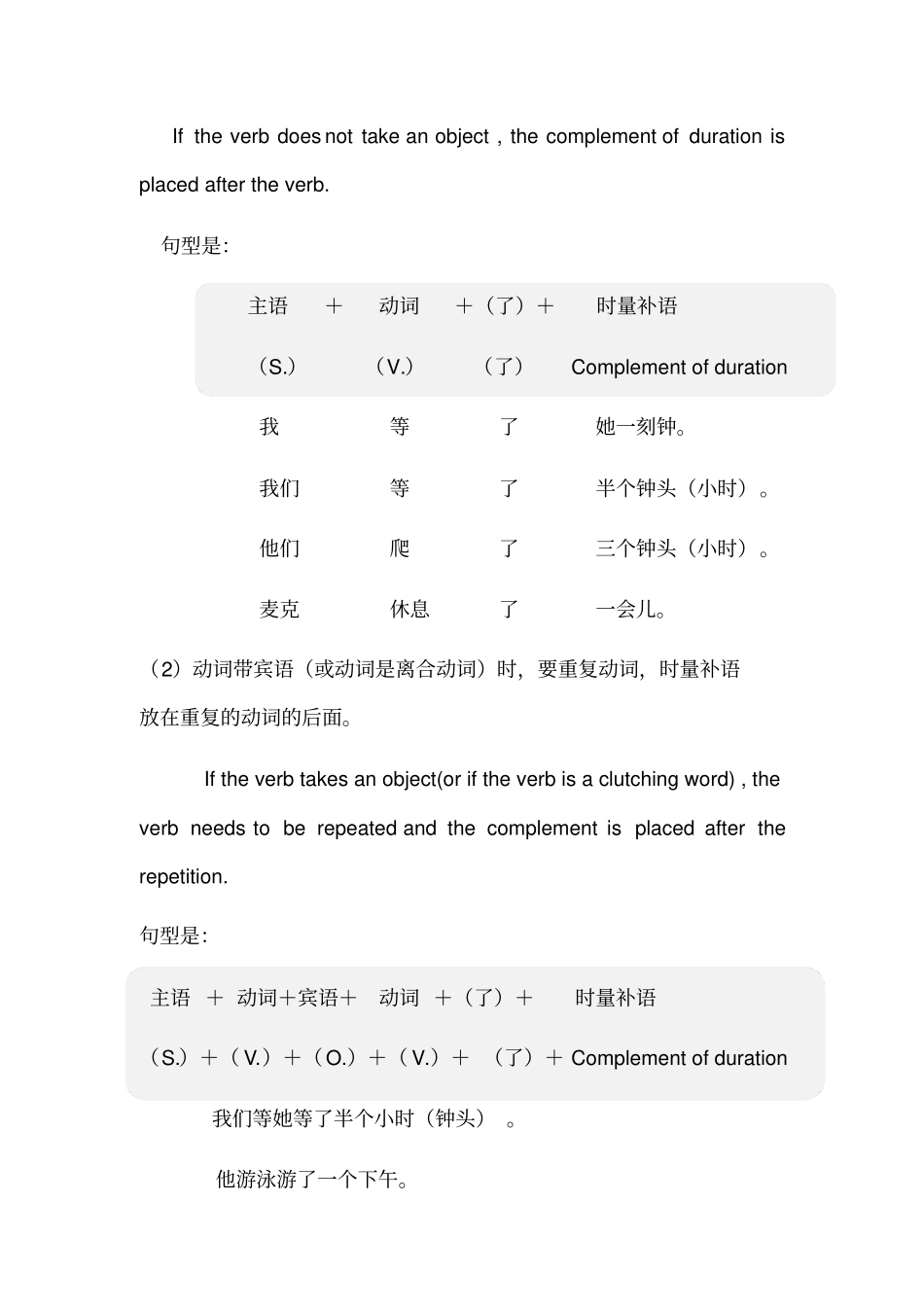 完整版HSK4级语法讲练六时量补语_第2页