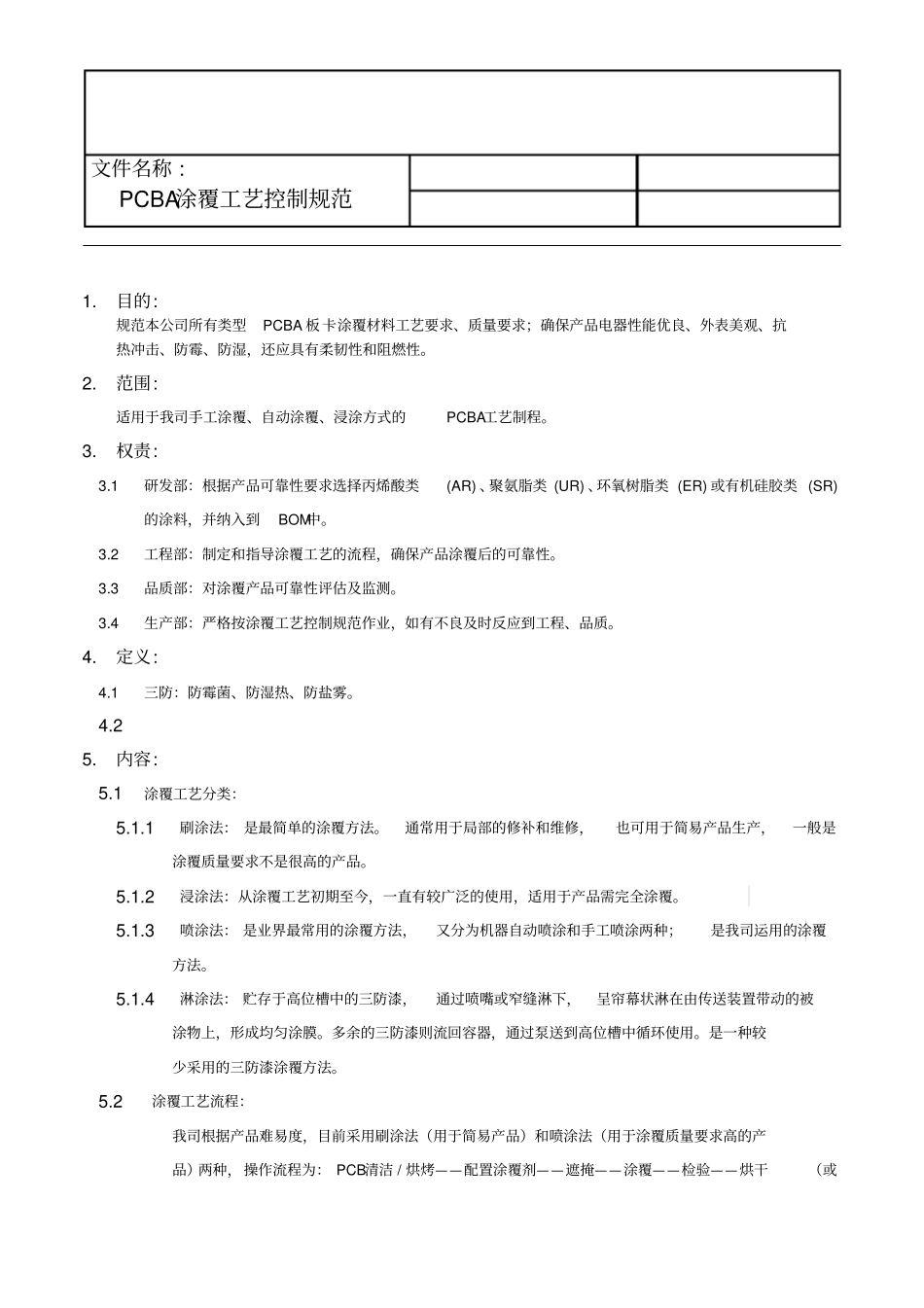完整版PCBA涂覆工艺控制规范1_第1页