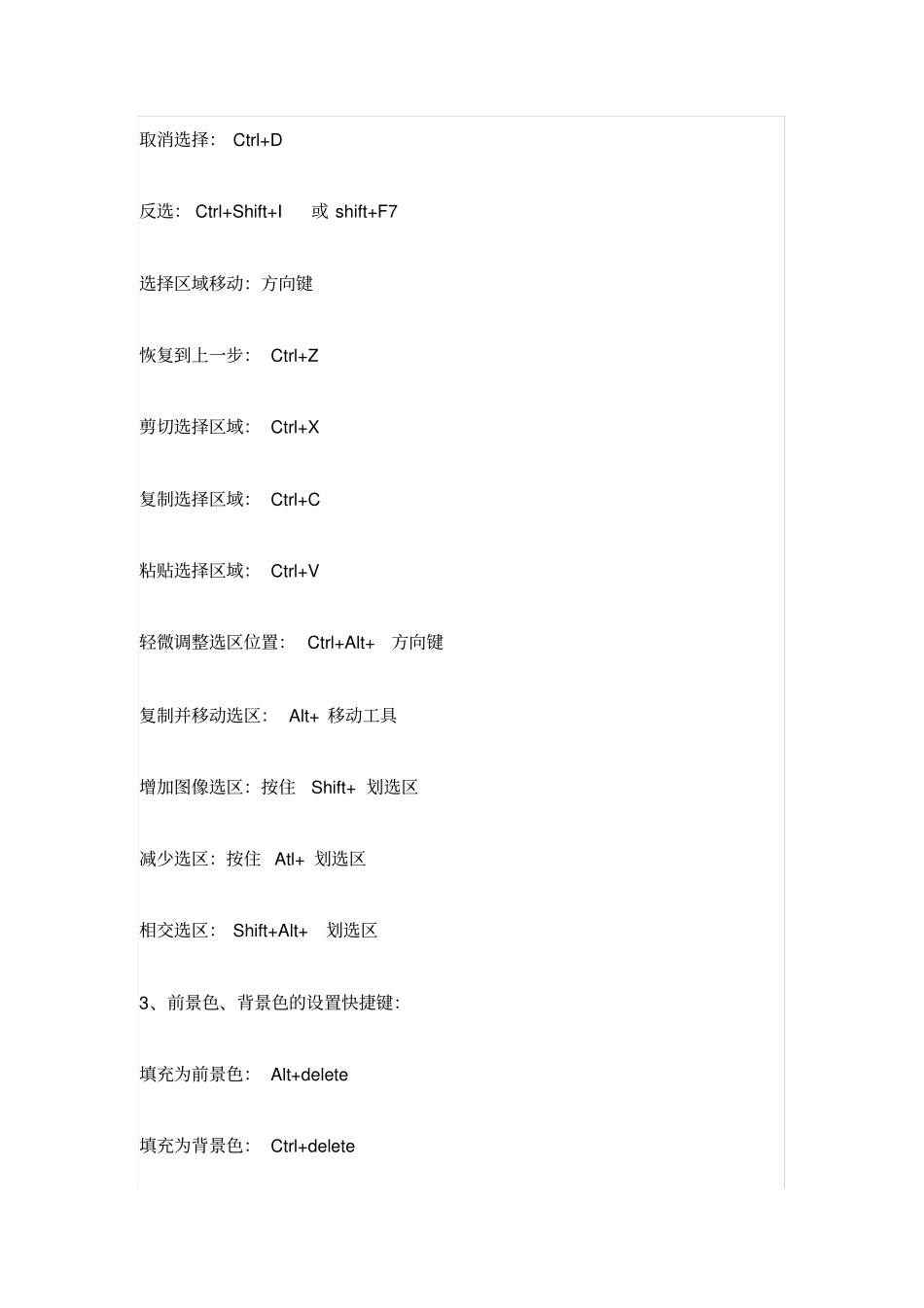 完整版PS最常用快捷键大全,推荐文档_第2页