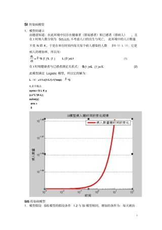 完整版SI传染病模型