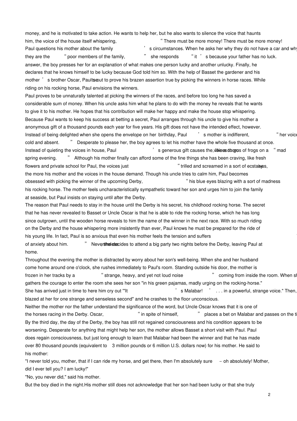 完整版TheRocking-horsewinner_第2页