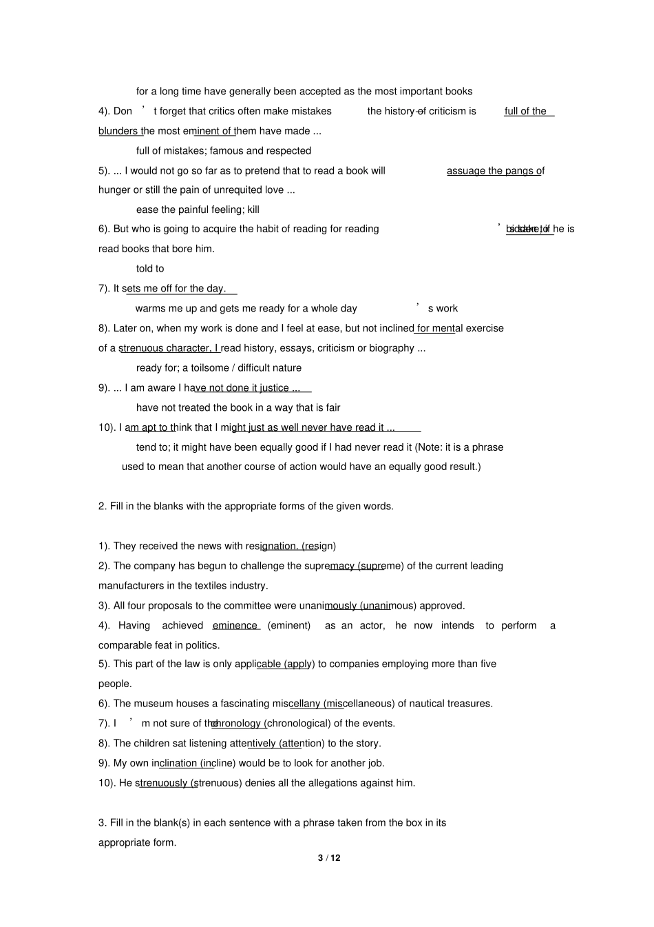 完整版Unit3OnReading练习答案_第3页